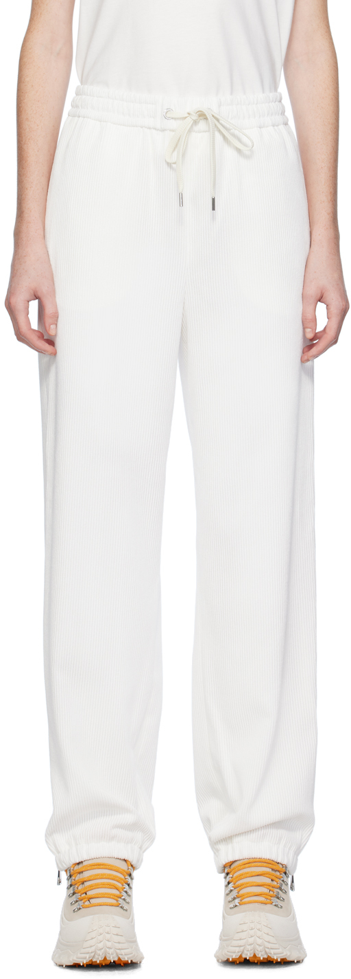 Moncler: White Drawstring Lounge Pants