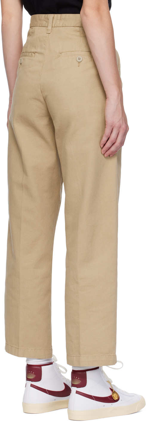 Carhartt Beige Cara Trousers In Wall Garment Dyed