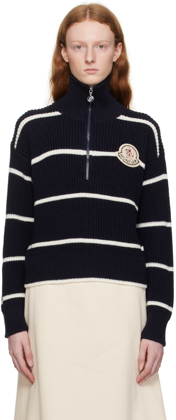 Shop Moncler Black Striped Sweater In 999 Black