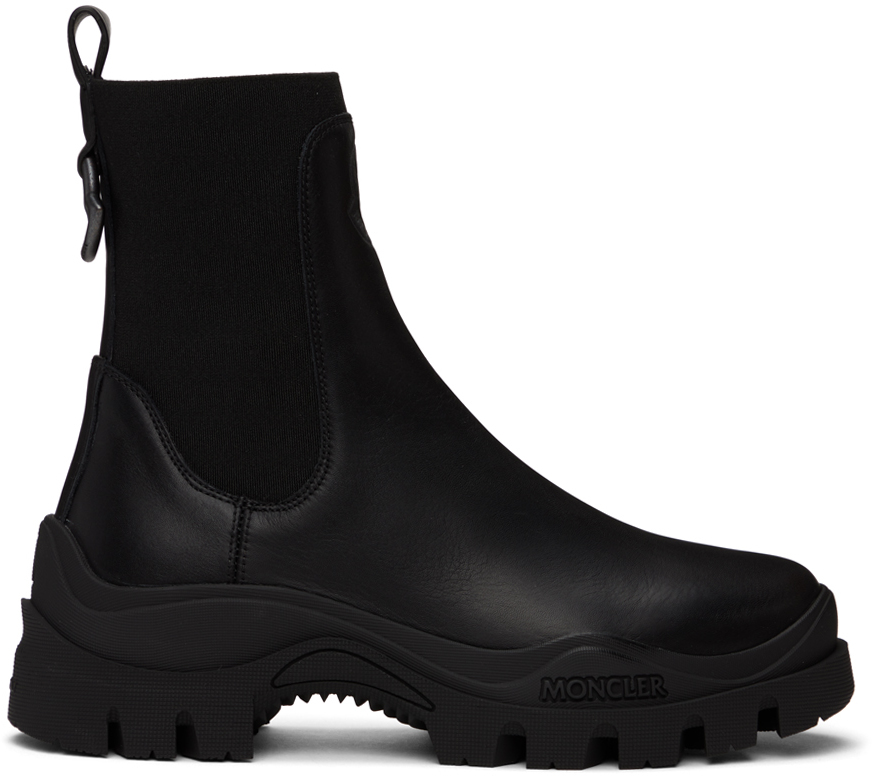 Moncler: Black Larue Chelsea Boots | SSENSE