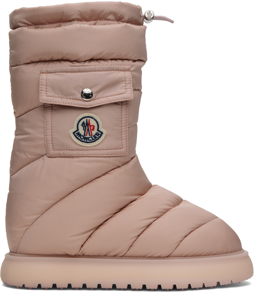Moncler Pink Gaia Down Boots In 51l Pink