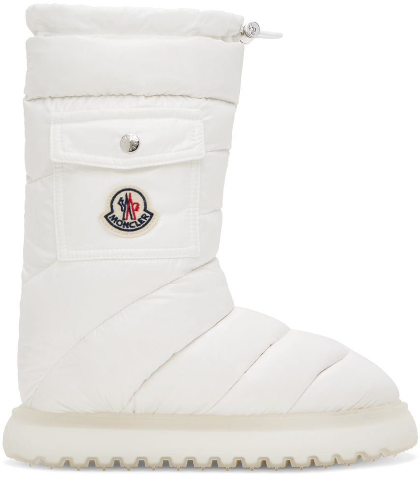Shop Moncler White Gaia Down Boots In 1 White