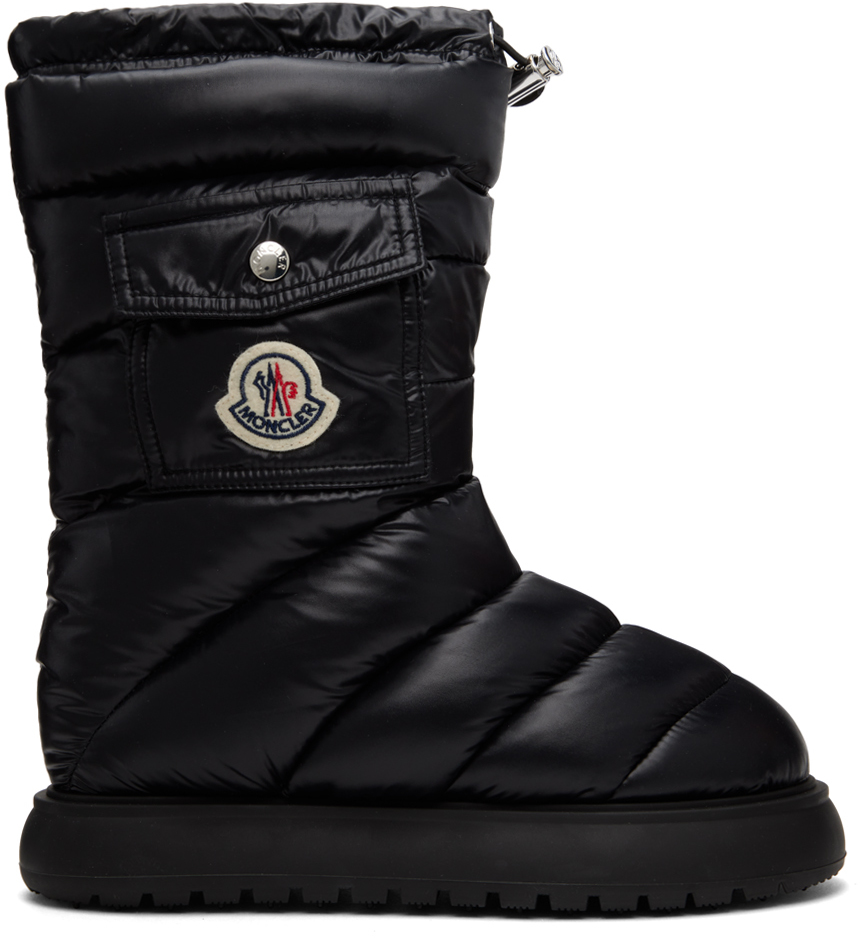 Shop Moncler Black Gaia Down Boots In 999 Black