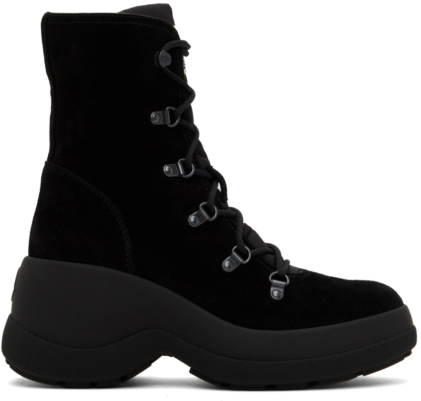 Shop Moncler Black Resile Trek Boots In 999 Black