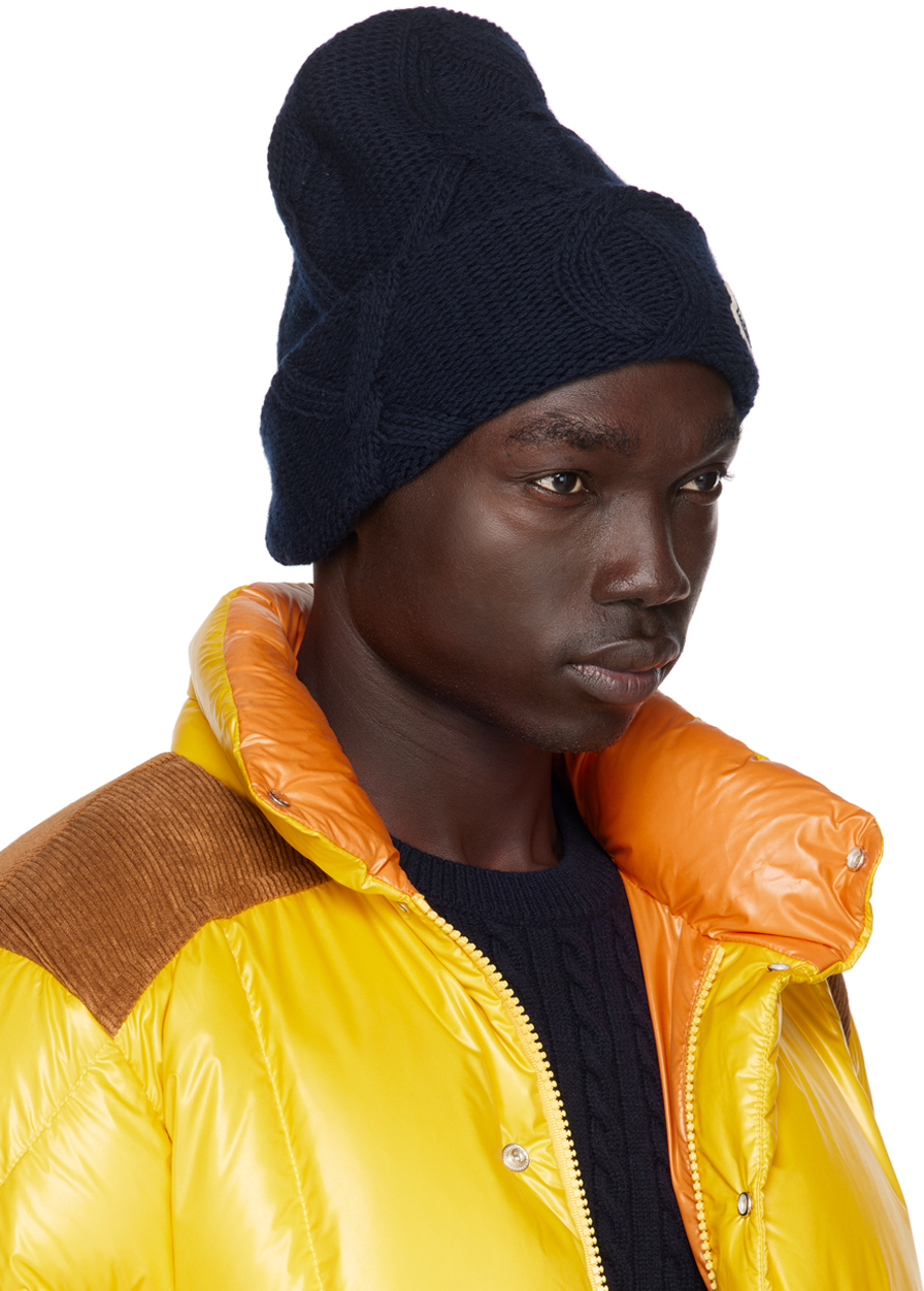 MONCLER NAVY PATCH BEANIE