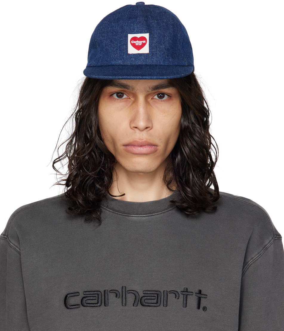 Carhartt Nash Denim Blue Cap In 1 Blue