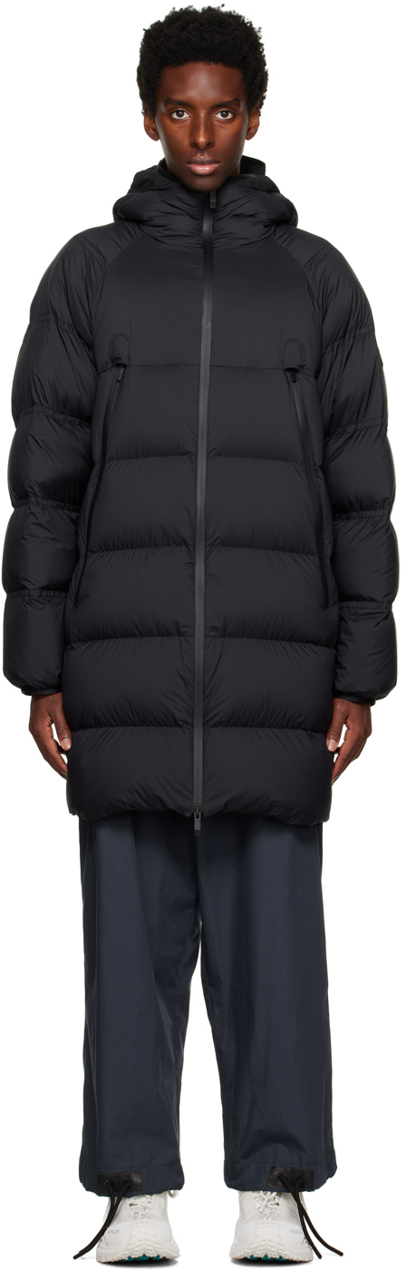 Moncler: Black Exe Down Coat | SSENSE