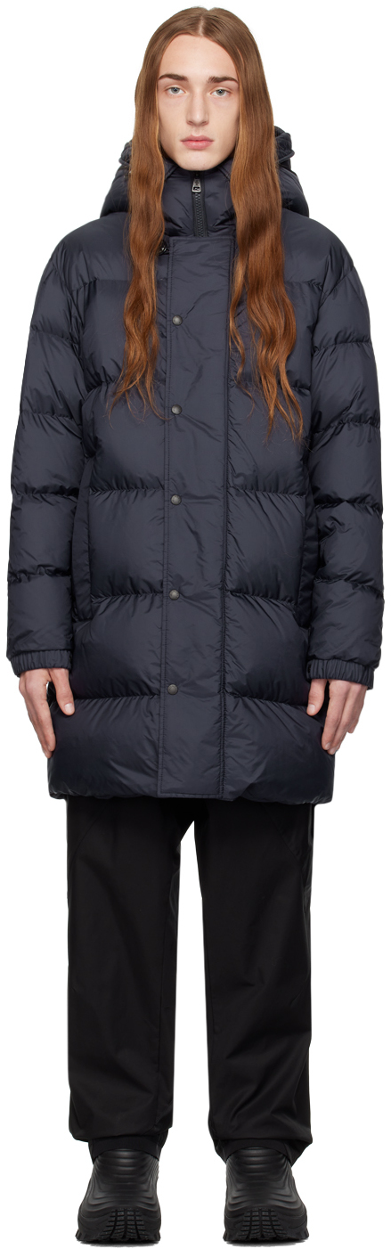 Moncler Navy Alagon Down Jacket In 742 Navy Blue