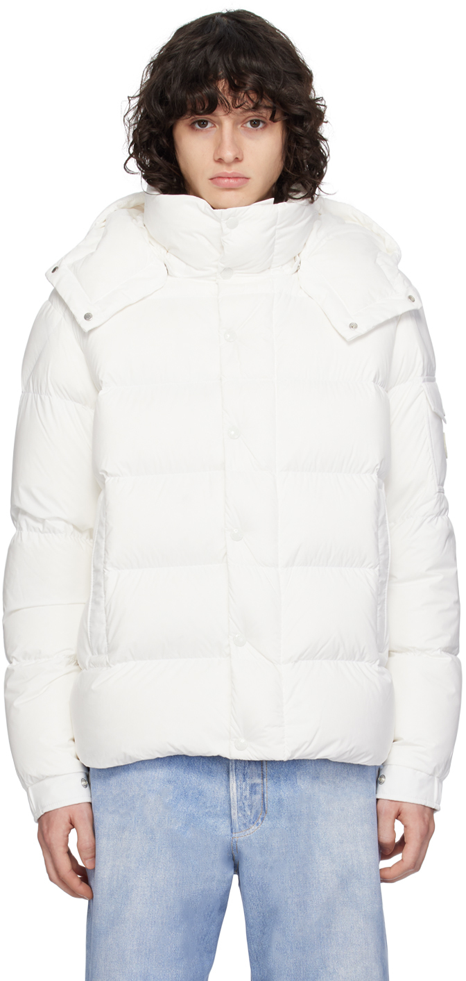 Shop Moncler White Vezere Down Jacket In 032 Bright White