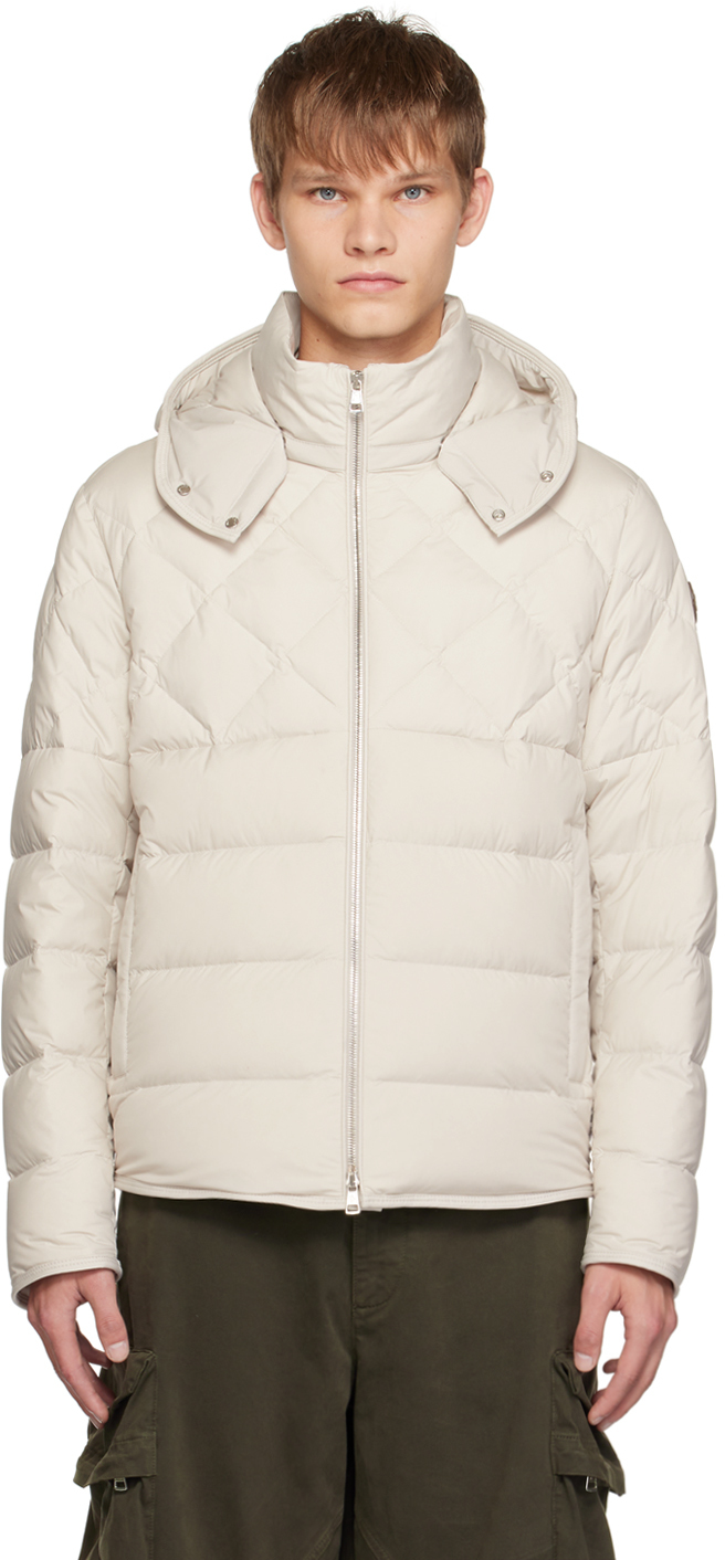 Moncler Men's Cecaud Puffer Jacket In Stone