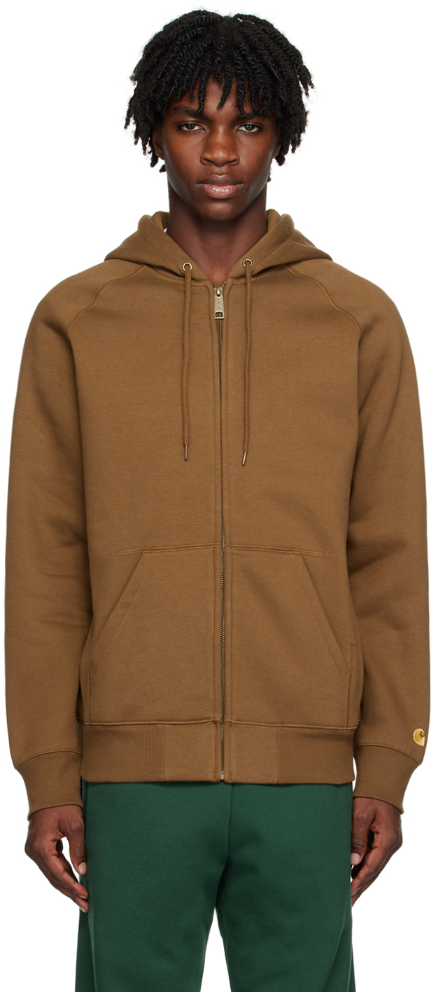 Carhartt Work In Progress: Brown Chase Hoodie | SSENSE