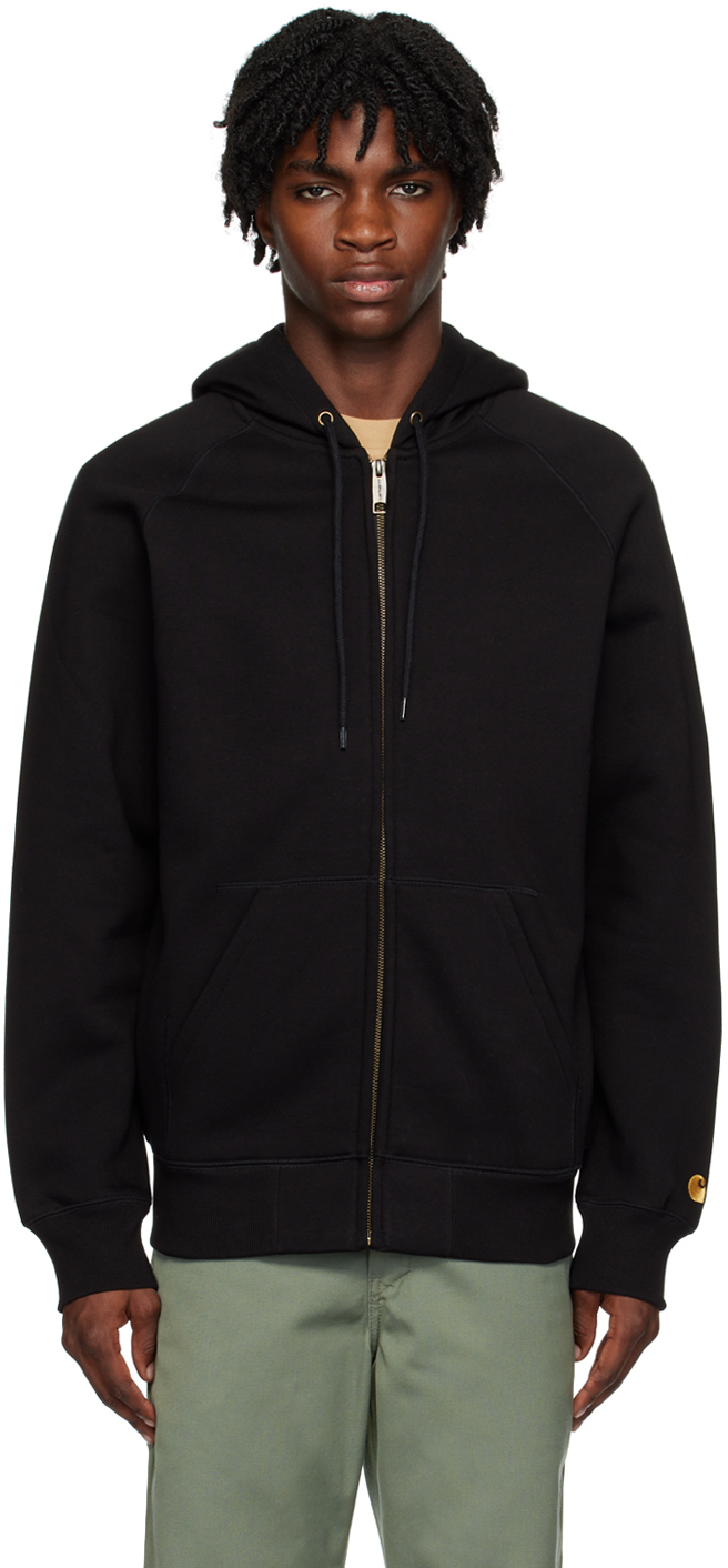 Carhartt Work In Progress: Black Chase Hoodie | SSENSE