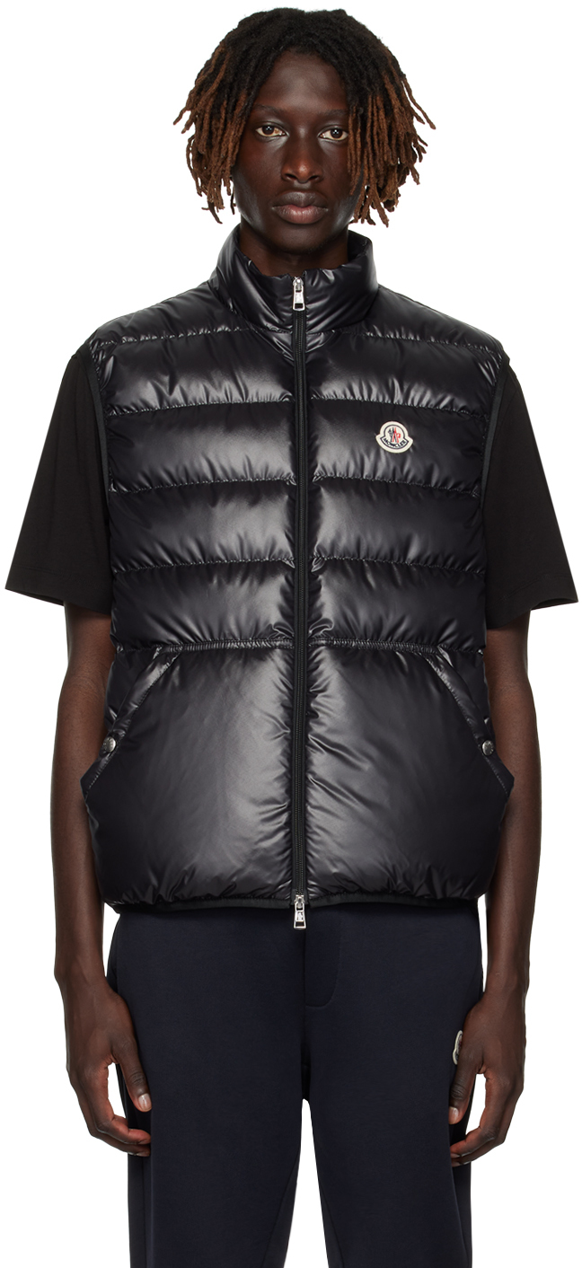 Shop Moncler Black Aube Down Vest In 999 Black