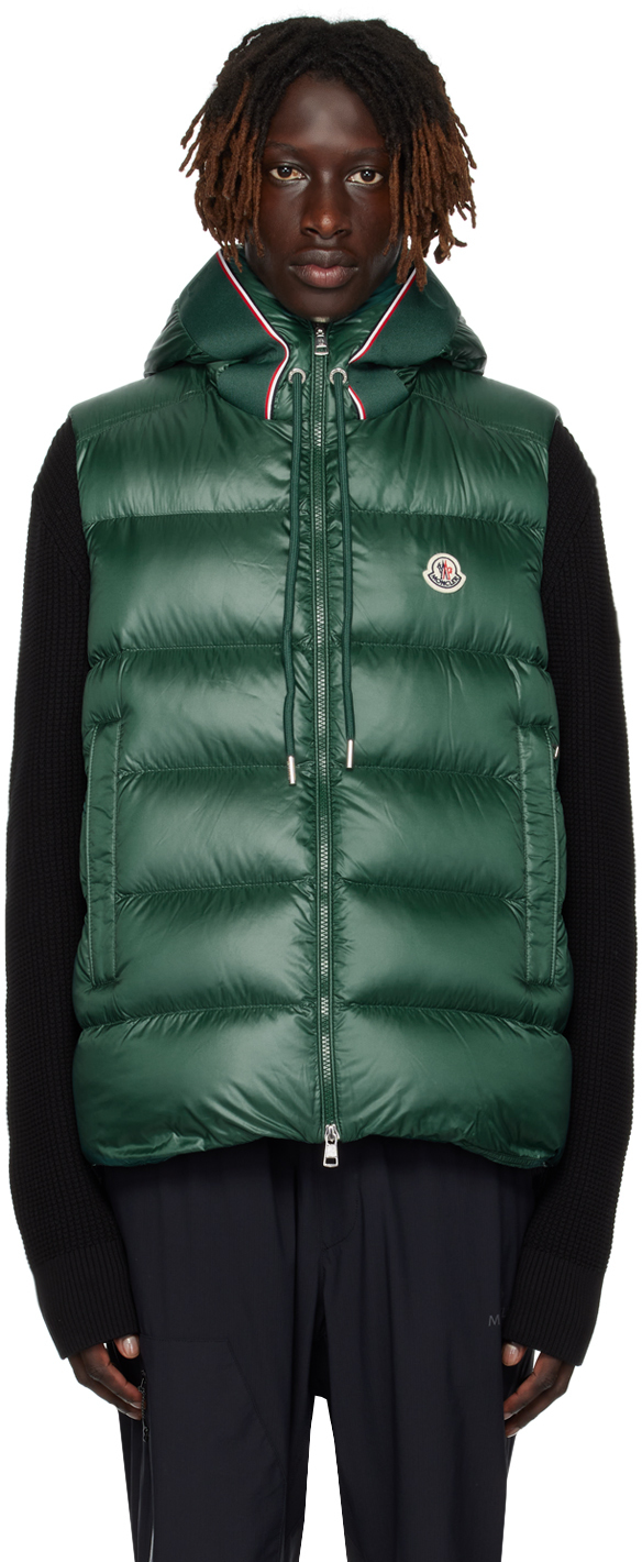 Moncler: Green Luiro Down Vest | SSENSE