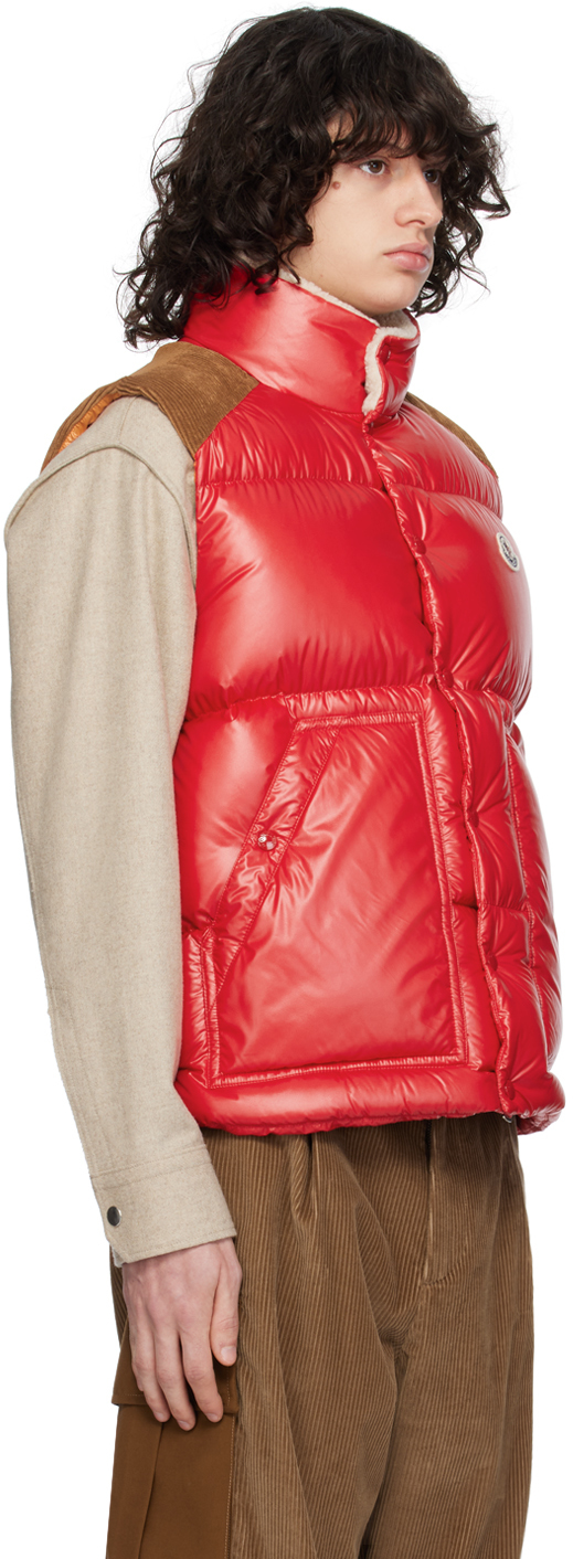 Shop Moncler Red Ardeche Down Vest In 455 Red