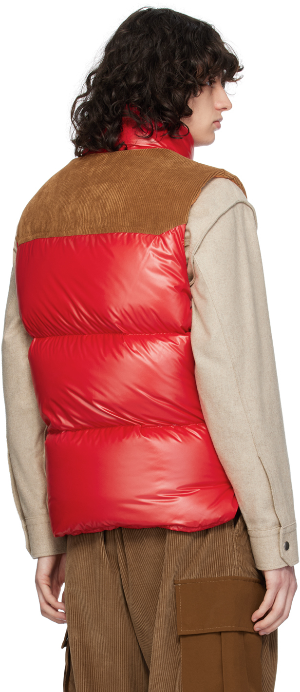 Shop Moncler Red Ardeche Down Vest In 455 Red