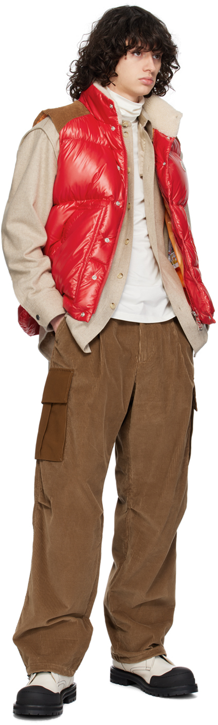 Shop Moncler Red Ardeche Down Vest In 455 Red