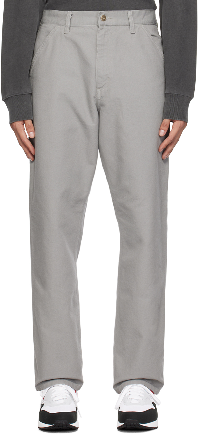 Gray Single Knee Trousers