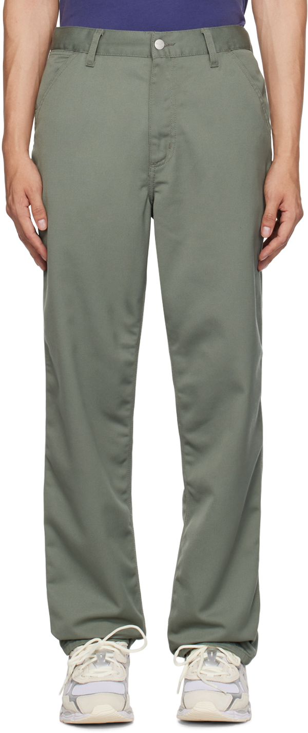 Green Simple Trousers