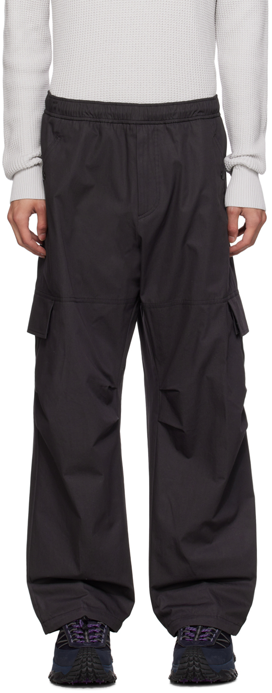 Moncler Black Sportivo Cargo Pants In 999 Black