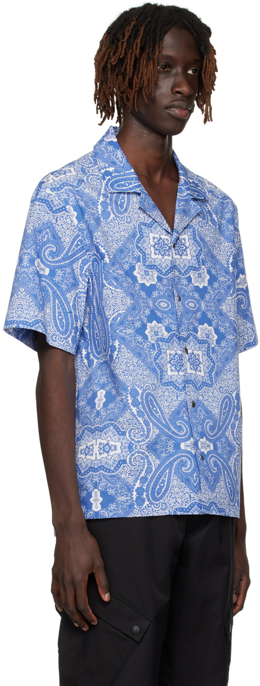 Moncler Blue Camicia Shirt In S70 Bluette