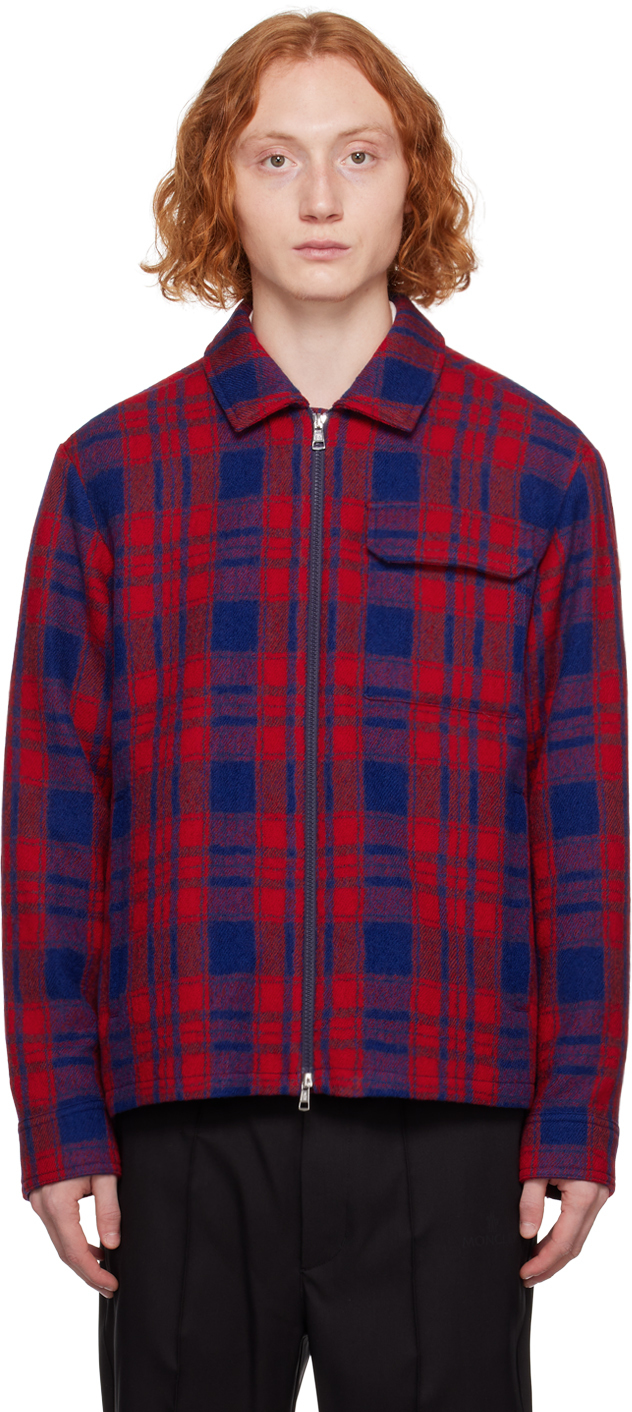 【関税込み】Moncler レッド プレイドシャツ Moncler: レッド プレイドシャツ | SSENSE 日本