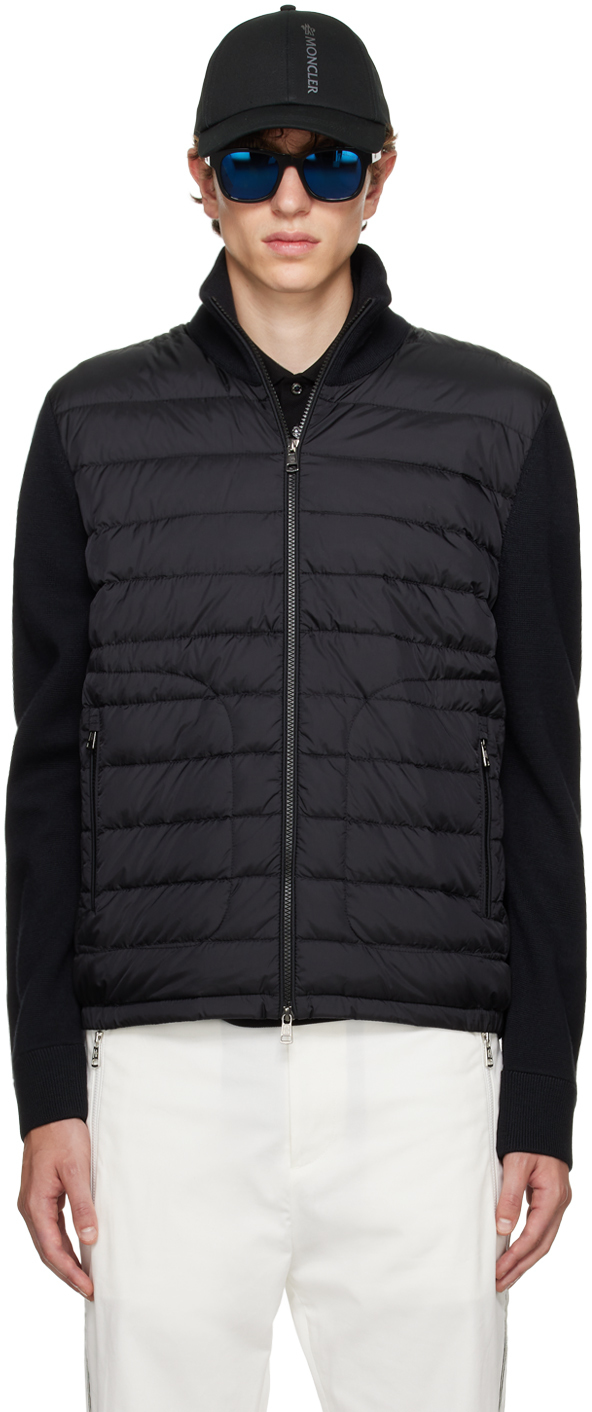 Moncler Black Quilted Down Jacket In 999 Black