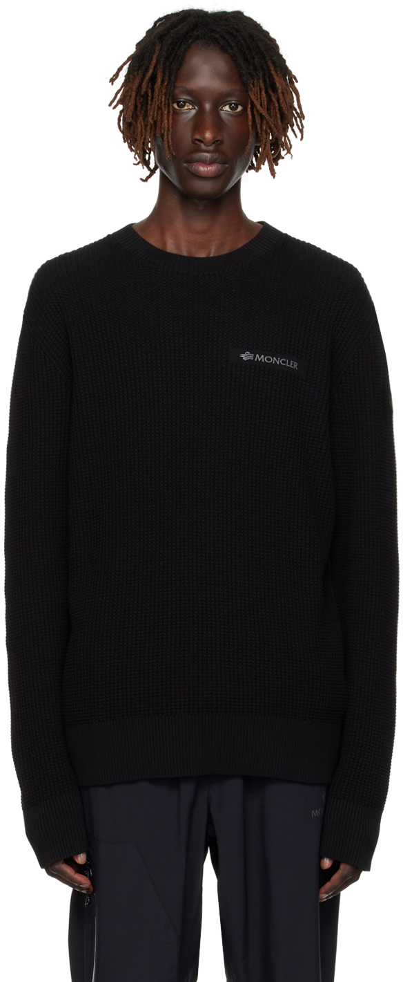 Shop Moncler Black Bonded Sweater In 999 Black