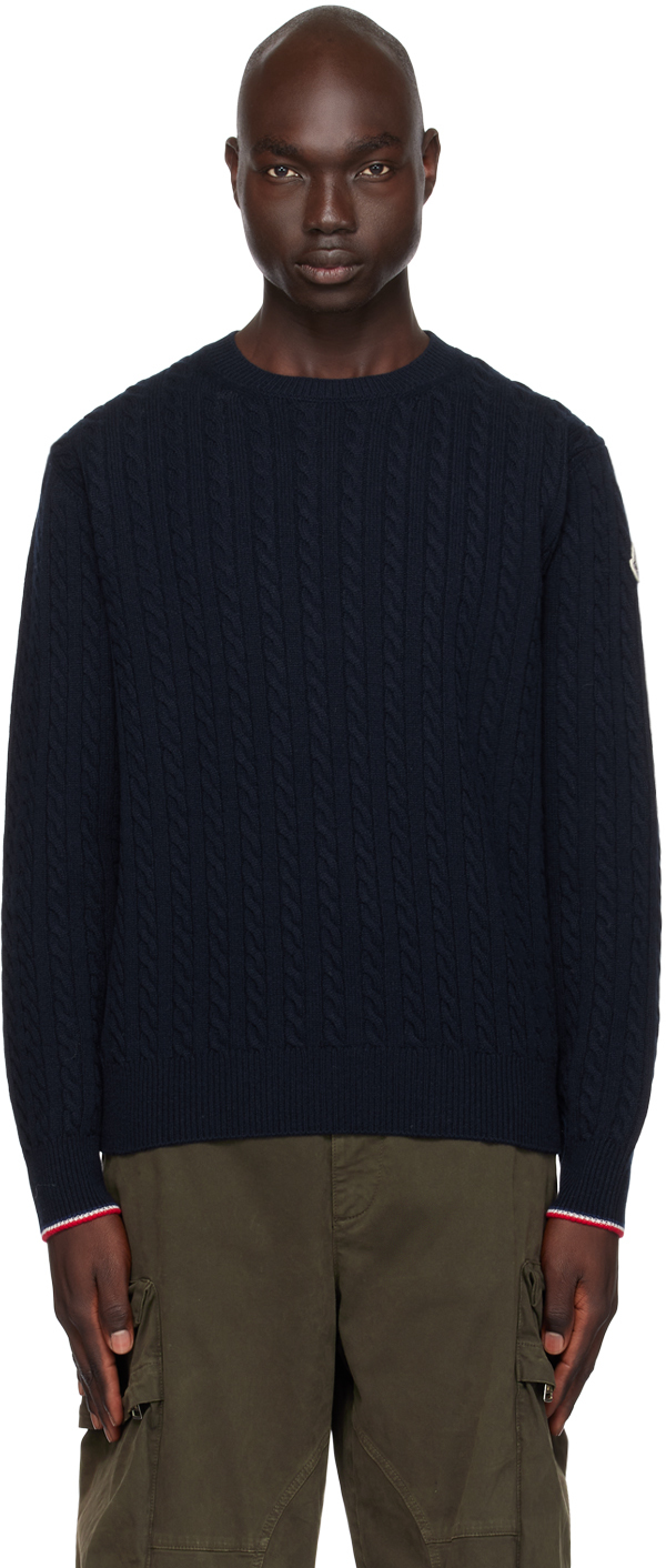 Navy on sale moncler jumper