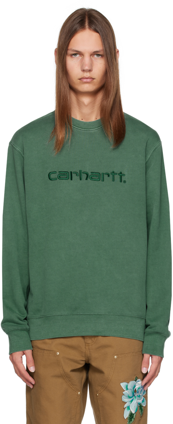 Carhartt Green Duster Sweatshirt In 1n9 Discovery Green