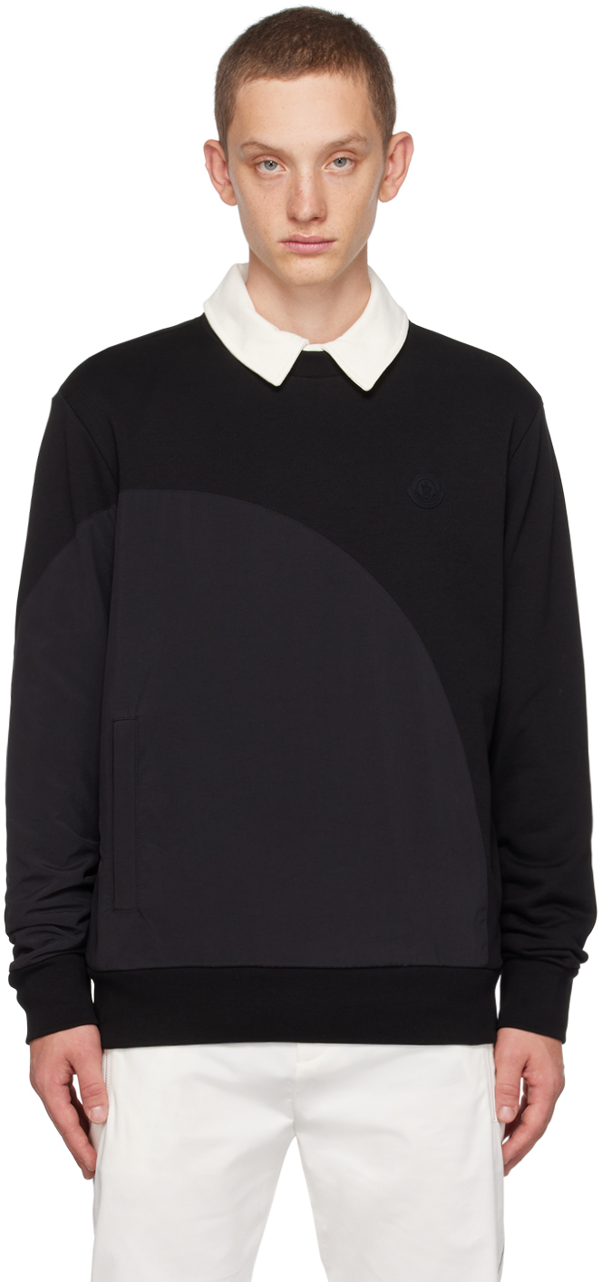 Moncler Black Paneled Sweatshirt