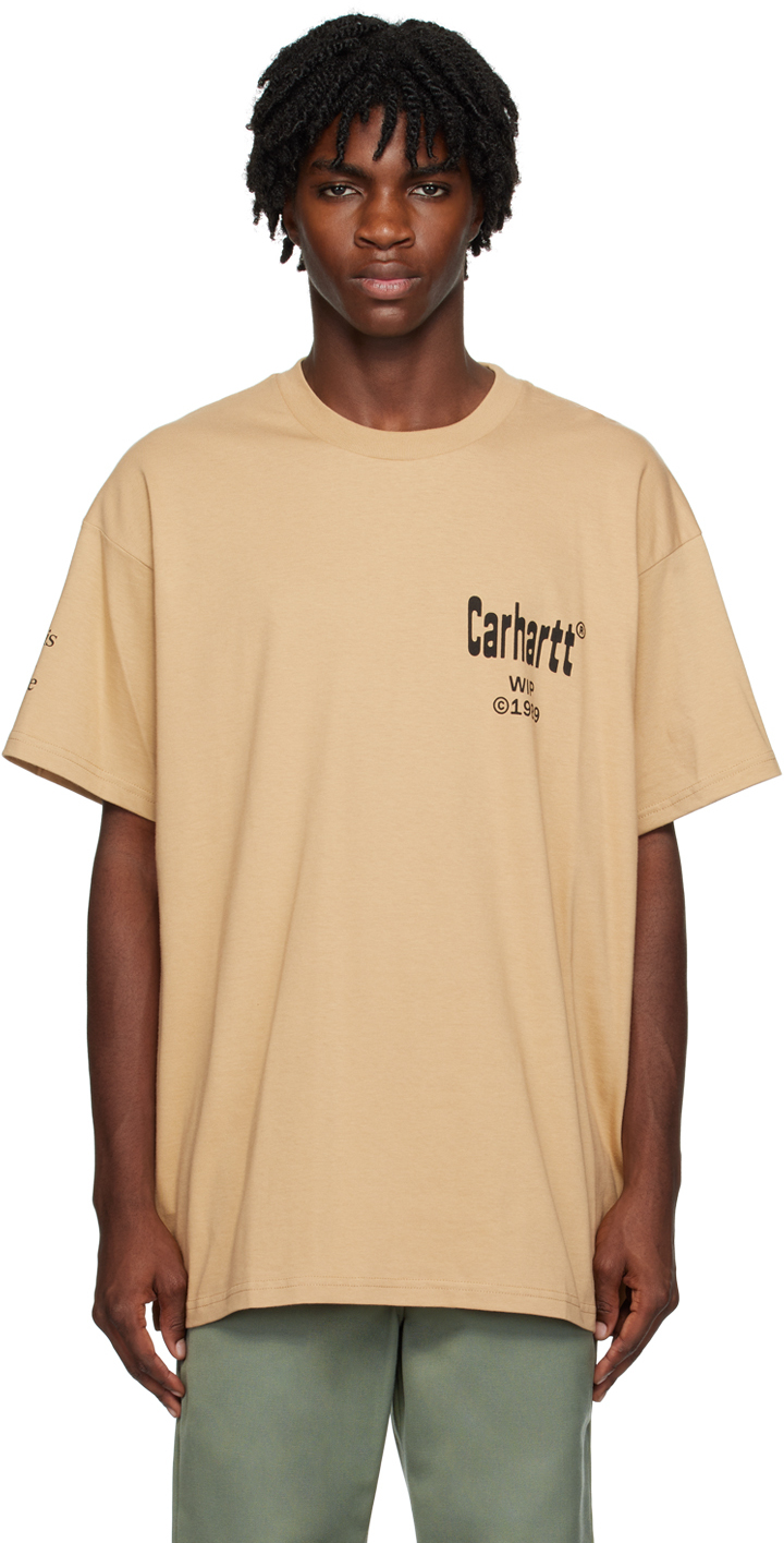 Carhartt Brown Home T-shirt In 1v3 Dusty H Brown /