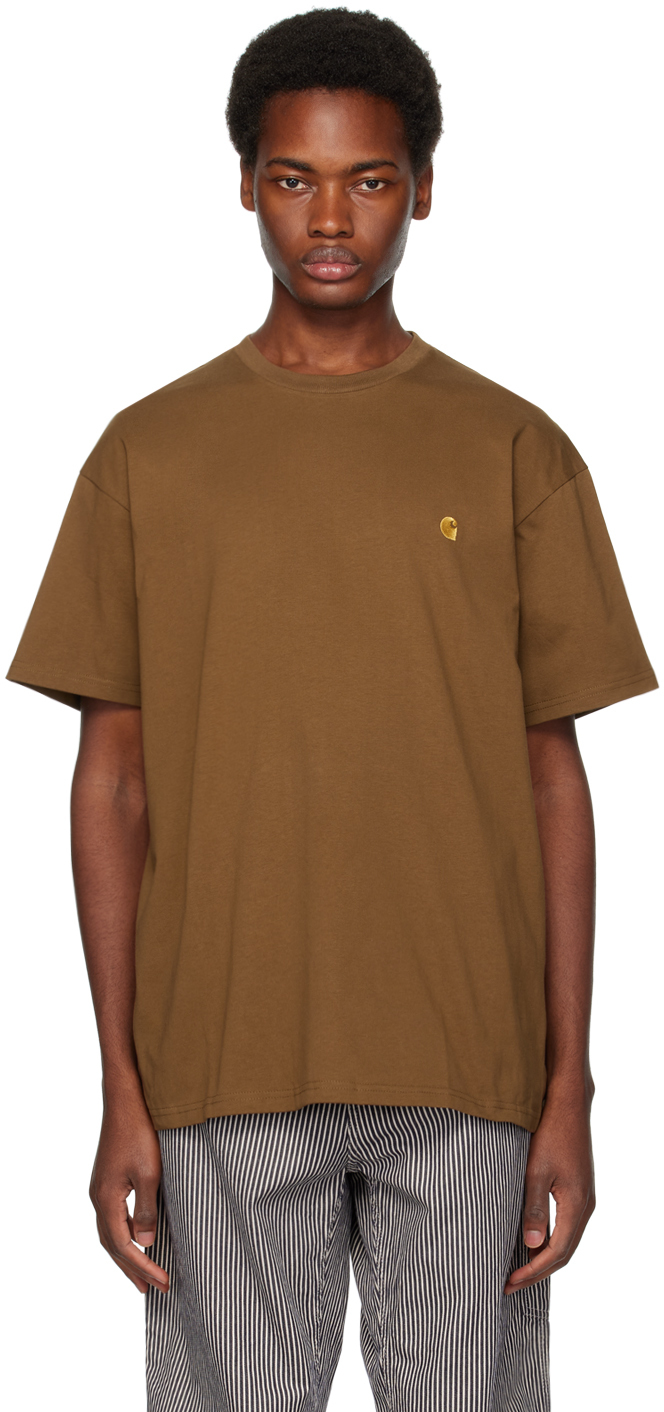 Carhartt Work In Progress: Brown Chase T-Shirt | SSENSE