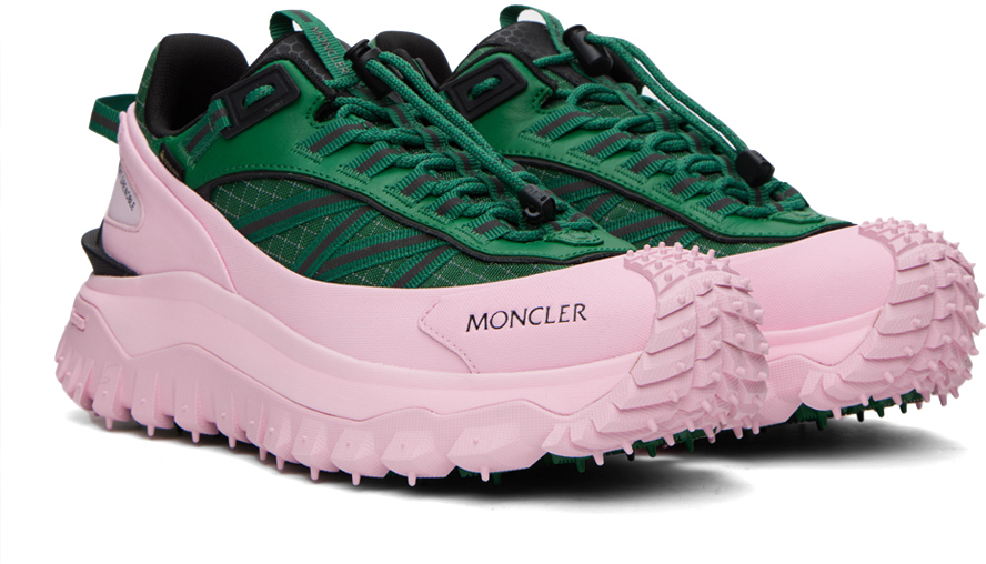 Moncler Green Pink Trailgrip GTX Sneakers Smart Closet