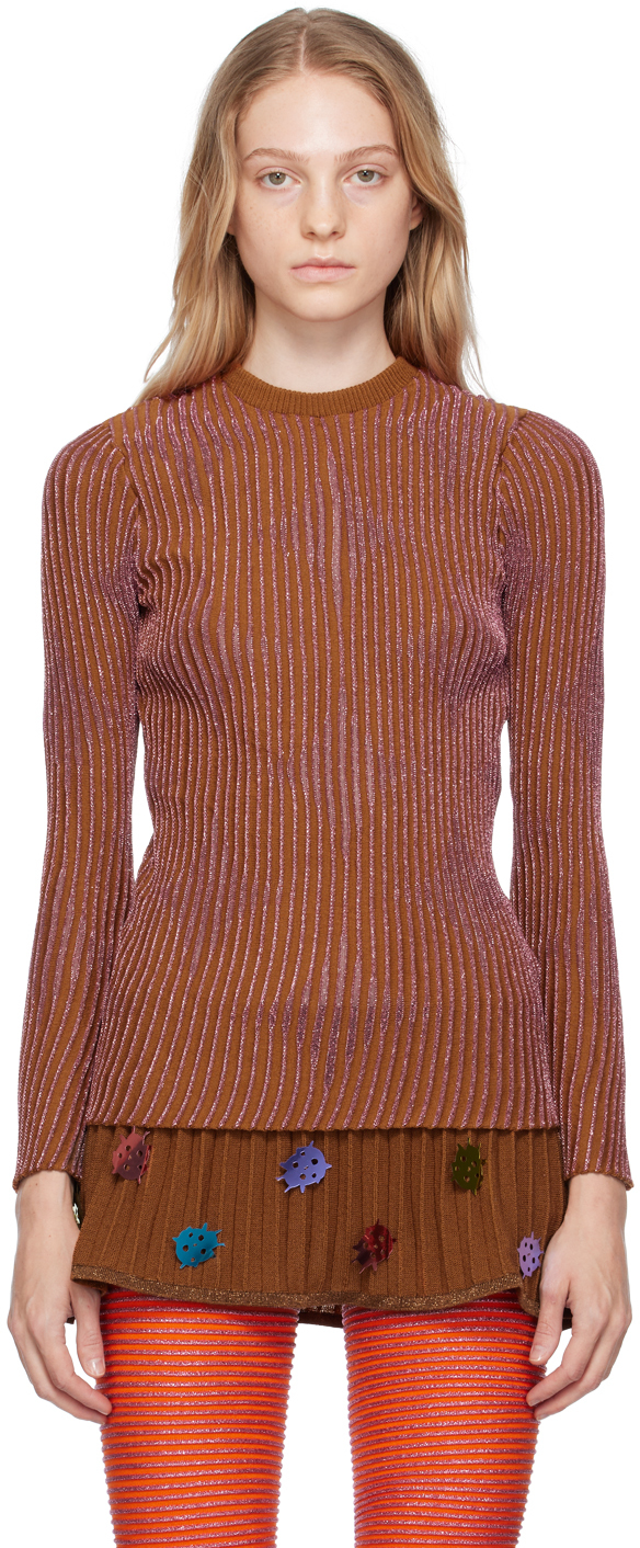 SSENSE Exclusive Brown & Pink Sweater