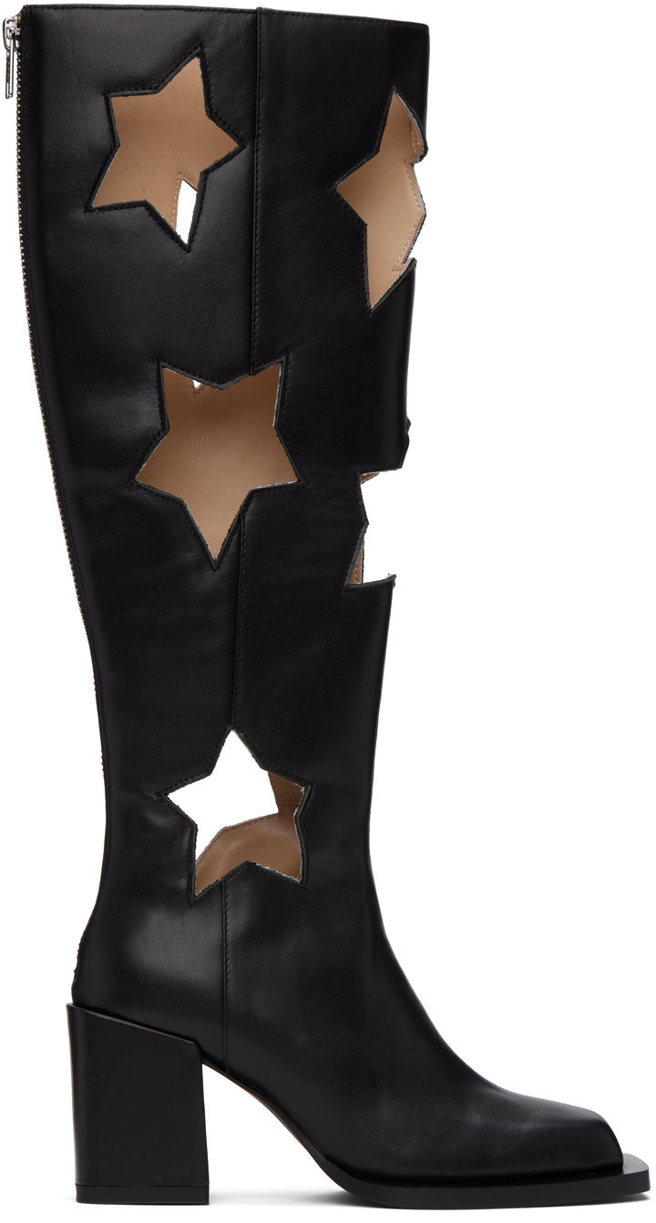 SSENSE Exclusive Black Star Cut Boots