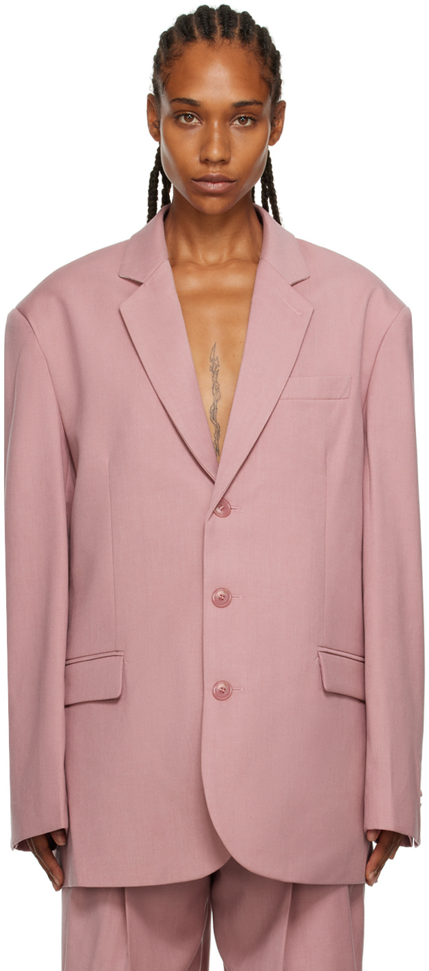The Frankie Shop Pink Gelso Blazer
