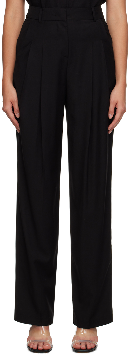 THE FRANKIE SHOP BLACK GELSO TROUSERS