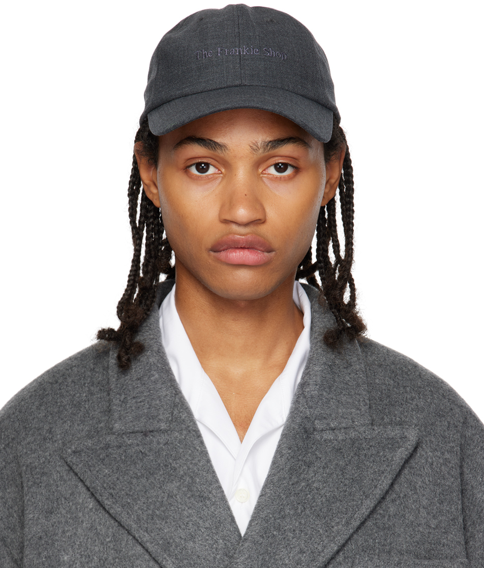 Shop The Frankie Shop Gray Frankie Cap In Charcoal