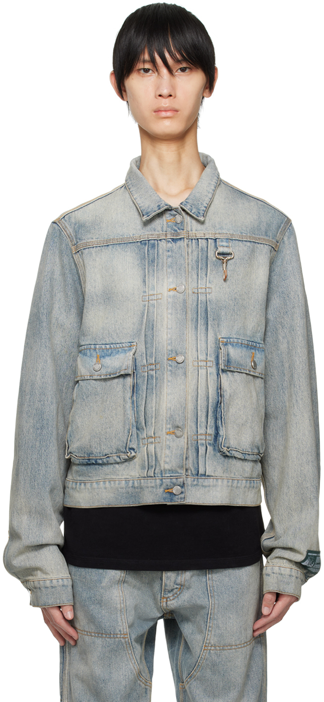 Reese Cooper: Blue Washed Denim Jacket | SSENSE