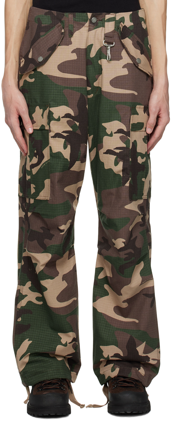 Reese Cooper Khaki Camouflage Cargo Trousers