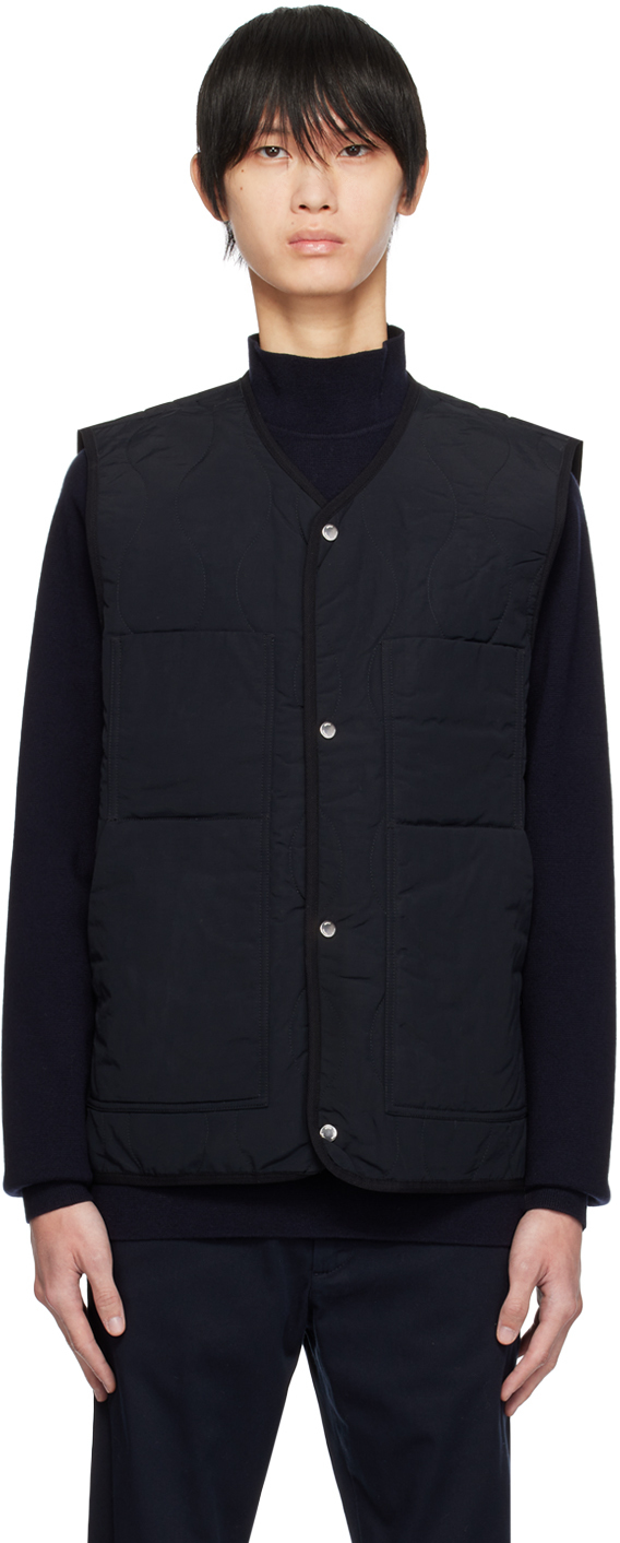 Veste fausse fourrure réversible en doudoune, bleu canard