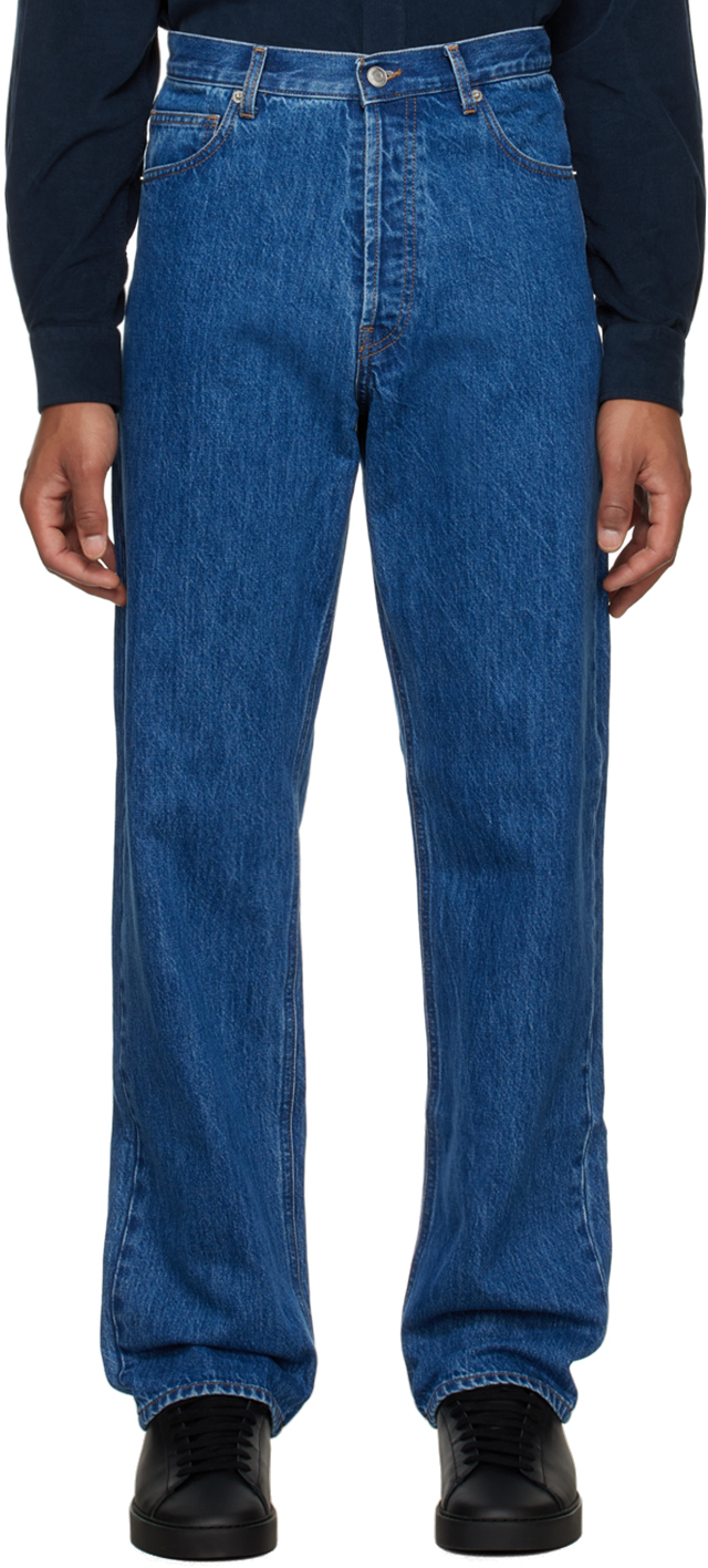 Blue Relaxed-Fit Jeans