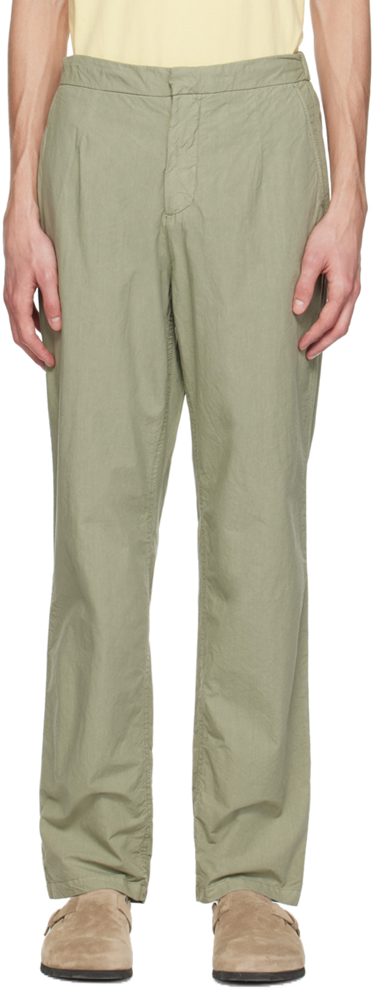 Norse Projects Green Aaren Trousers In Sunwashed Green
