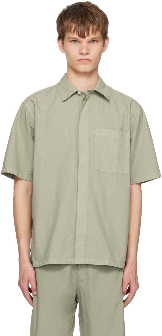 Norse Projects Green Ivan Typewriter Shirt In Sunwashed Green