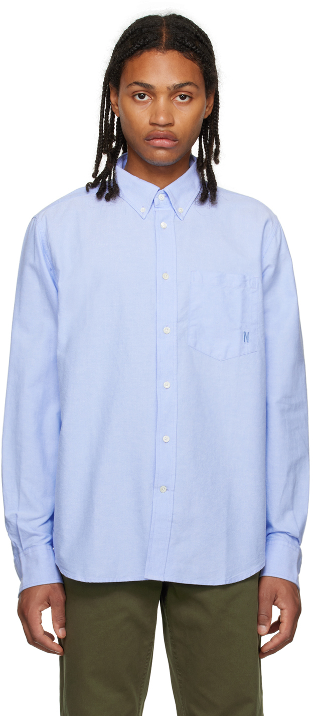 NORSE PROJECTS: Blue Algot Shirt | SSENSE Canada