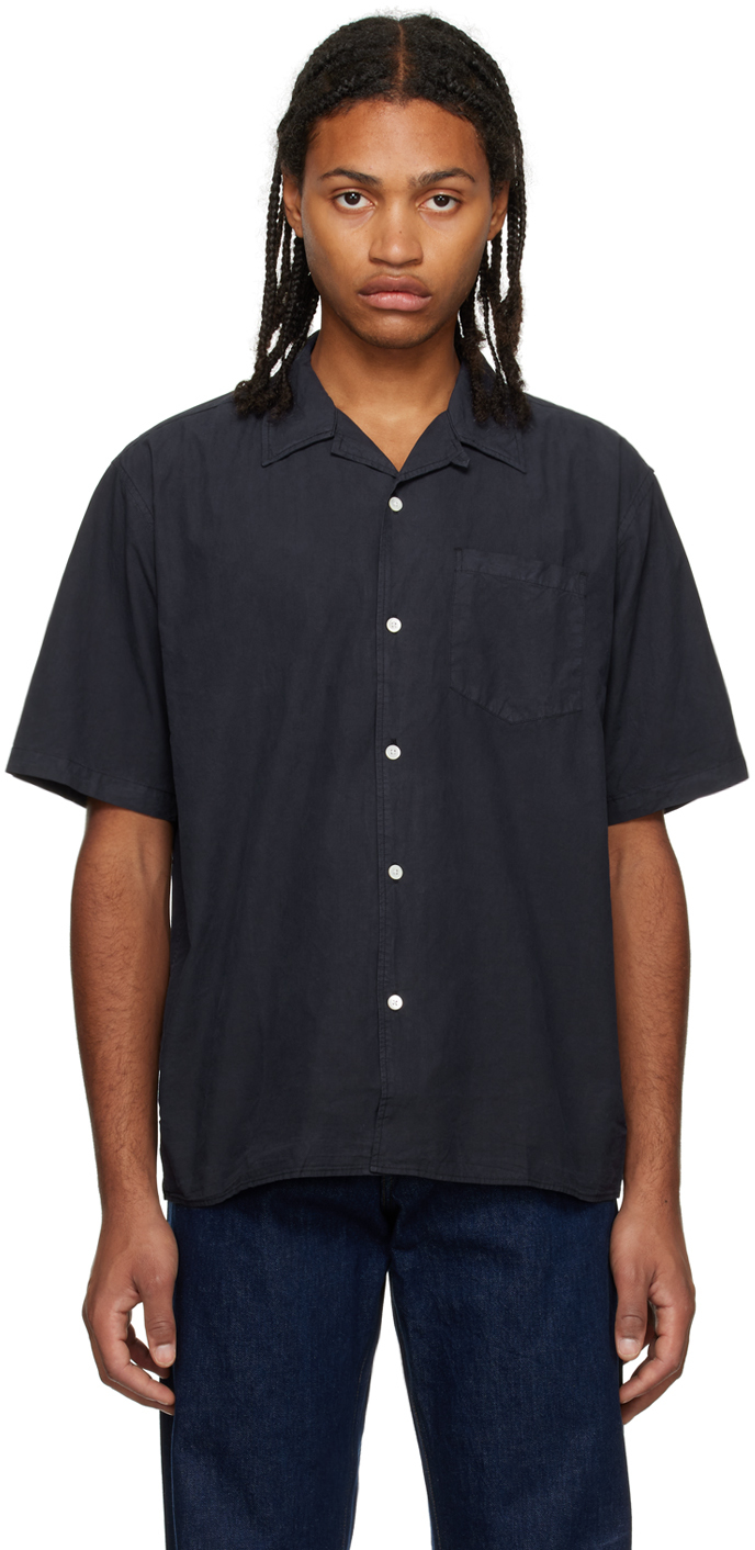 Navy Carsten Shirt by NORSE PROJECTS on Sale