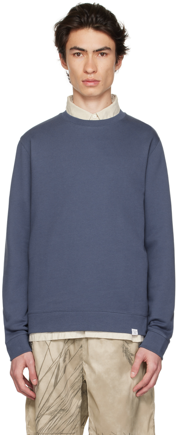 Shop Norse Projects Blue Vagn Sweatshirt In Calcite Blue