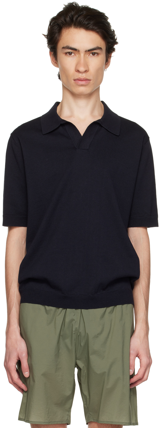Norse Projects Navy Leif Polo In Dark Navy
