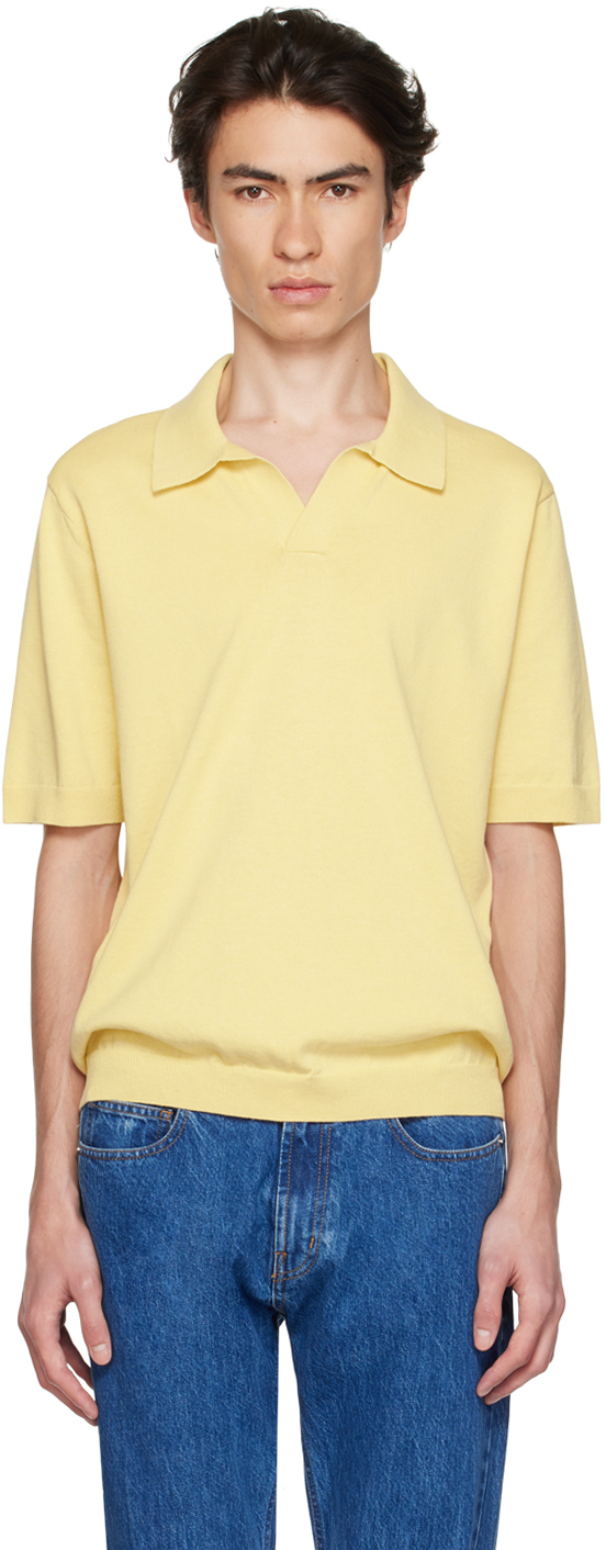 Shop Norse Projects Yellow Leif Polo In Sunwashed Yellow